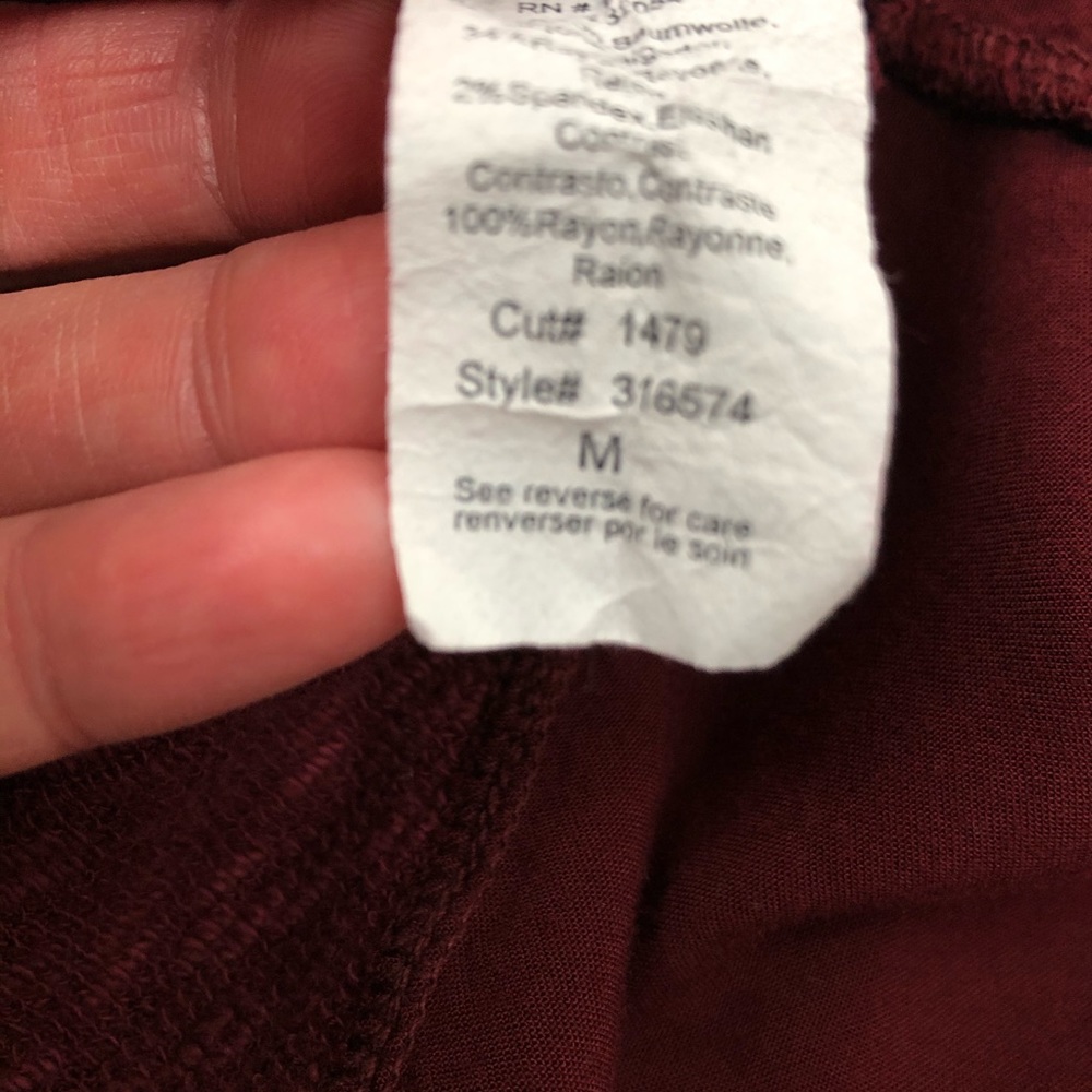Anthropologie Left of Center Burgundy Pullover - Picture 2 of 6